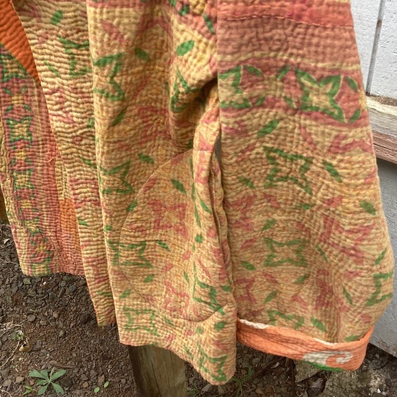NEW Wings Hawaii vintage kantha JACKET blazer xl - Picture 4 of 5